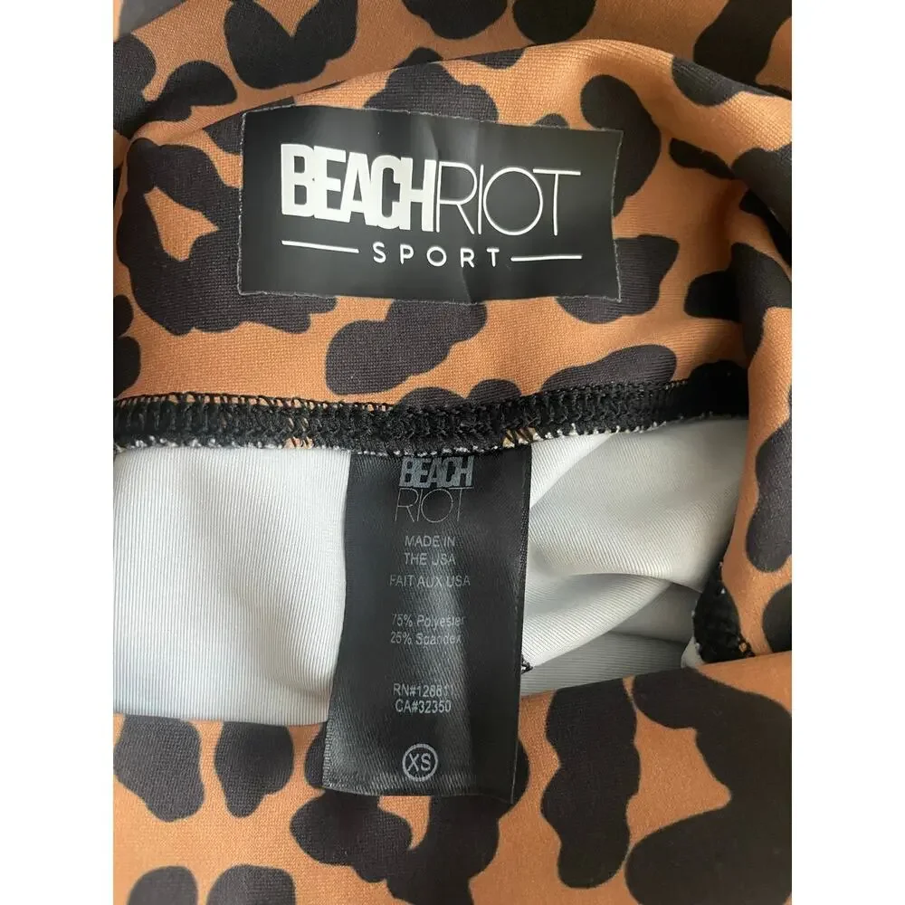 Beach Riot Sport Leopard Print High-Waisted Leggings Size XS EUC